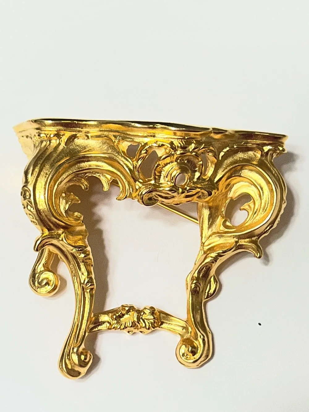 Karl Lagerfeld Louis XV Console Vintage Brooch Signed